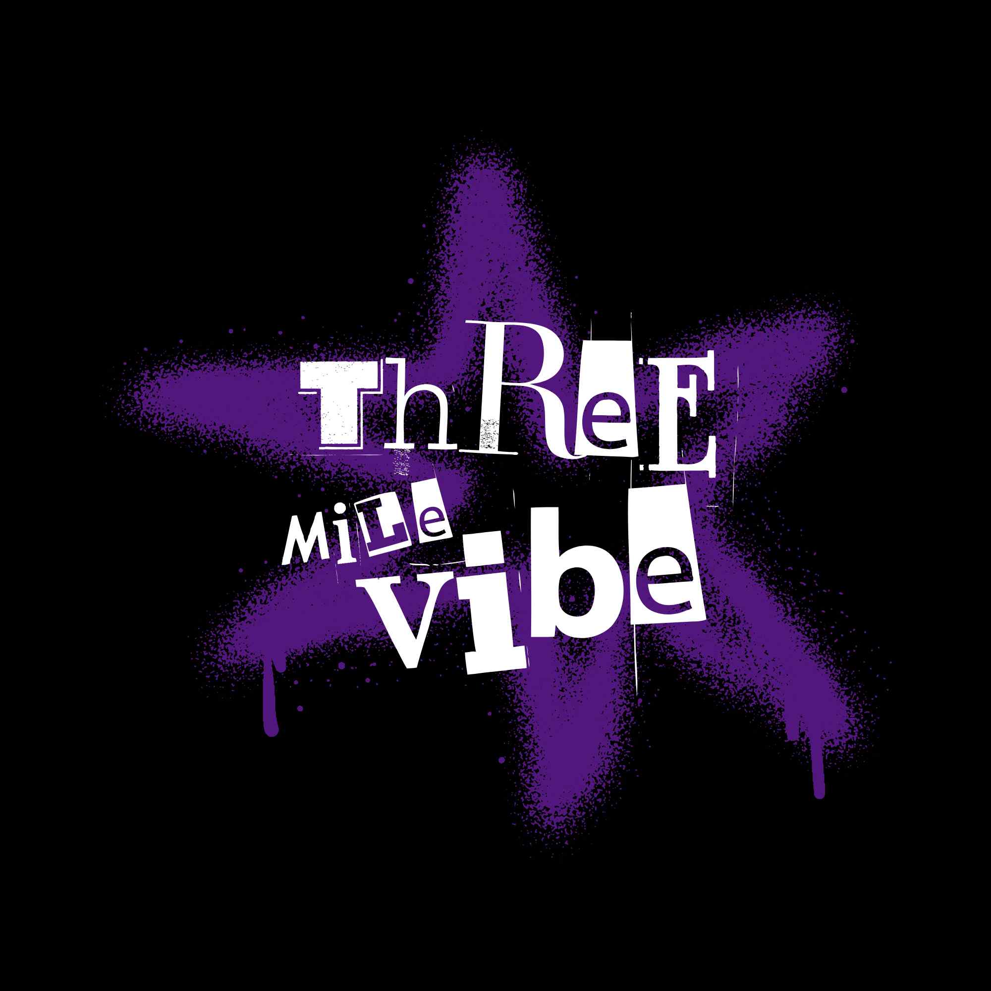 A punk-style logo reading Three Mile Vibe